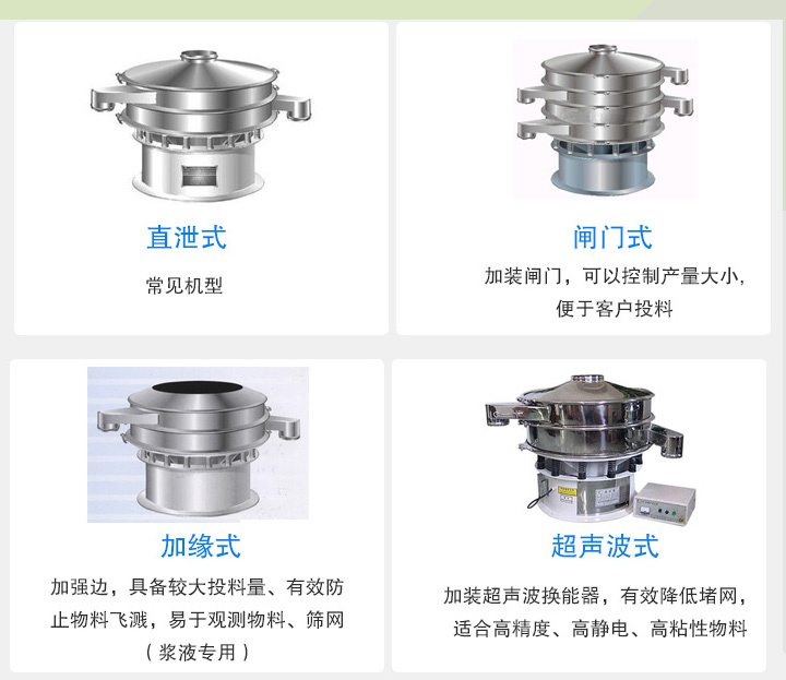 大漢旋振篩根據(jù)不同行業(yè)的要求分為直泄式、閘門式、加緣式、超聲波式等設(shè)計(jì)